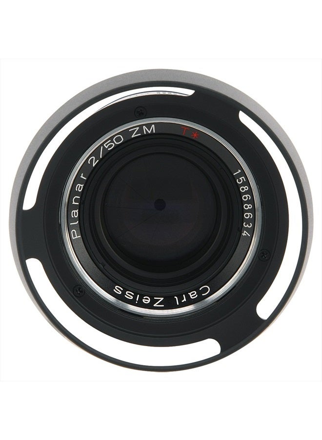 Haoge LH-ZV05 Round Metal Lens Hood for Carl Zeiss Biogon T* 2/35 35mm f2 ZM, C Biogon T* 2.8/35 35mm f2.8 ZM, Planar T* 2/50 50mm f2 ZM; Voigtlander NOKTON Classic 35mm f1.4 VM, 40mm f1.4 VM as LH-6 - Image 3