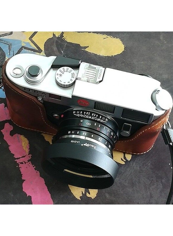 Haoge LH-ZV05 Round Metal Lens Hood for Carl Zeiss Biogon T* 2/35 35mm f2 ZM, C Biogon T* 2.8/35 35mm f2.8 ZM, Planar T* 2/50 50mm f2 ZM; Voigtlander NOKTON Classic 35mm f1.4 VM, 40mm f1.4 VM as LH-6 - Image 5