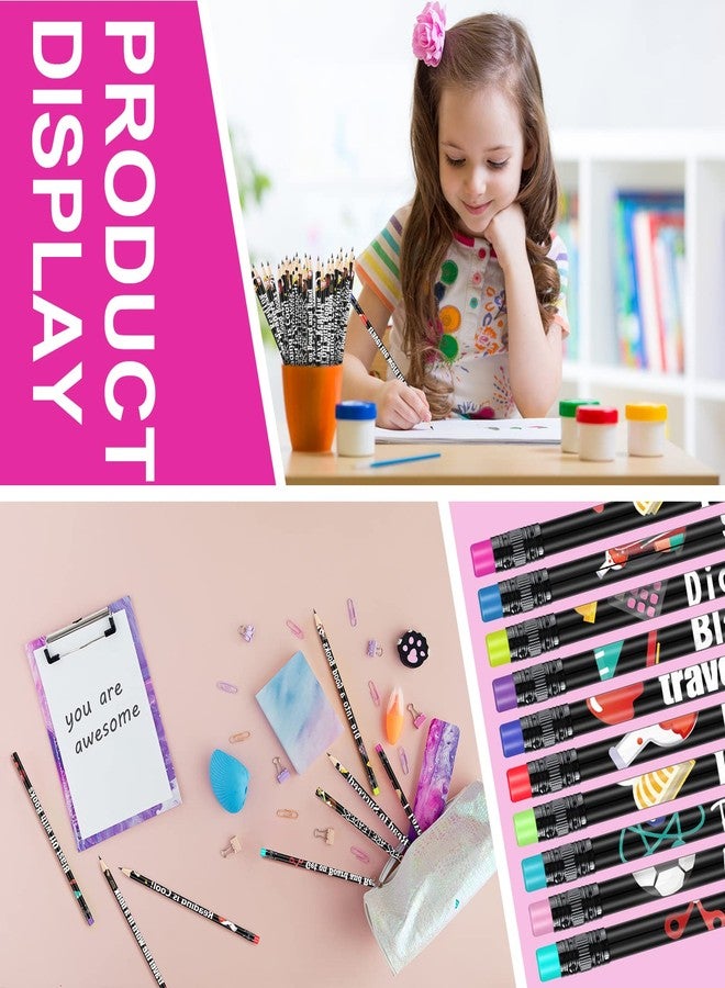 Tenare 150 Pcs Reading Motivational Pencils Bulk Fun Reading Pencils Wooden with Eraser Inspirational School Pencil Assorted Readings Black History Month Pencil for Reward Gift Stationery Party Favors - Image 4