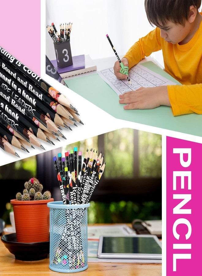 Tenare 150 Pcs Reading Motivational Pencils Bulk Fun Reading Pencils Wooden with Eraser Inspirational School Pencil Assorted Readings Black History Month Pencil for Reward Gift Stationery Party Favors - Image 5