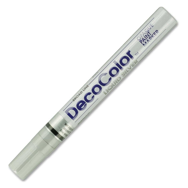 uchida Marvy Uchida DecoColor Broad Point Paint Markers (UCH300SSLV), Silver, 1 Count (Pack of 1) - Image 2