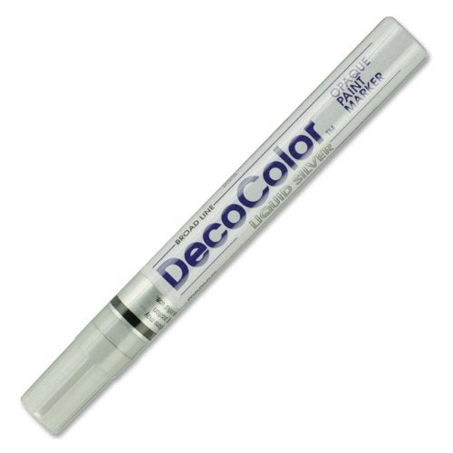 uchida Marvy Uchida DecoColor Broad Point Paint Markers (UCH300SSLV), Silver, 1 Count (Pack of 1) - Image 1