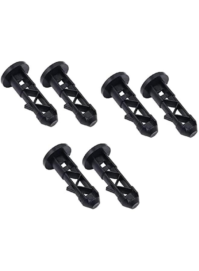 6pcs Wheelie Bin Lid Hinge PinPlastic Wheelie Bin Lid Hinge Pin Wheelie Trash Bins 67mmx31mm Black for 80-240l Household and Commercial  - Image 1