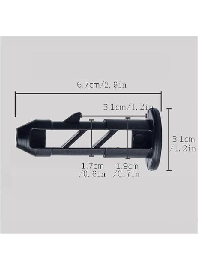 6pcs Wheelie Bin Lid Hinge PinPlastic Wheelie Bin Lid Hinge Pin Wheelie Trash Bins 67mmx31mm Black for 80-240l Household and Commercial  - Image 2