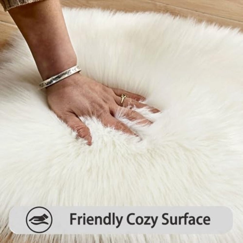Modern Rug Living Room Decorative Rugs Plush, Soft Fluffy Plush Carpet, Washable Rug Bedroom Living Room Rug Rugs Living Room Heart Shape,35 x 70 cm - Image 3