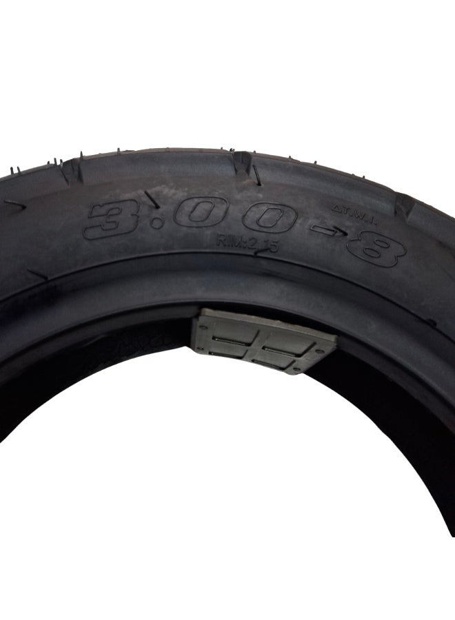 FUKUKAWA 3.00-8 Pneumatic Rubber Tire for Electric Scooter, Mobility Scooter & Mini Bike, Heavy Duty Tubed Tyre, Durable High-Traction Replacement Tire - Image 2