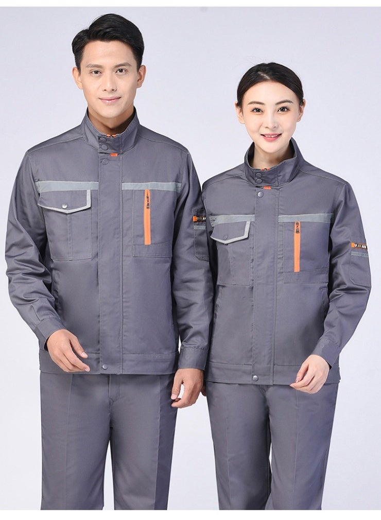 NIBEMINENT Working Suit For Men Women Reflective Safety Workwear Factory Workshop Uniforms Workers Labors Jacket Pants - Image 1