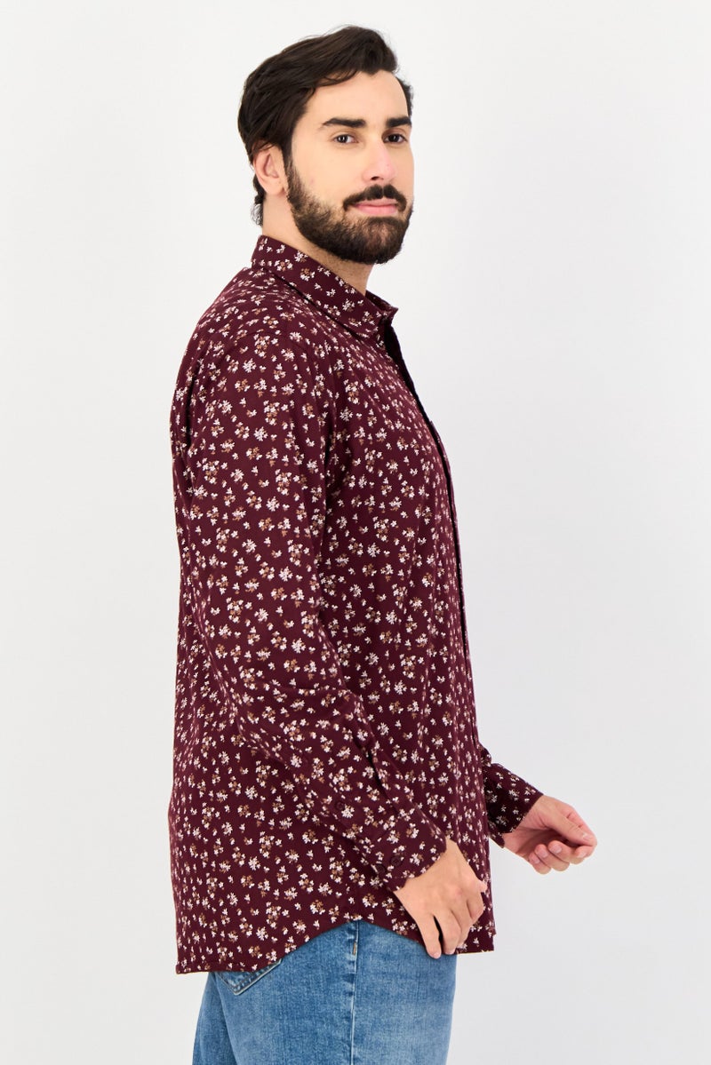 Kenneth Cole Men Slim Fit Floral Print Long Sleeves Casual Shirt, Multicolor  - Image 2