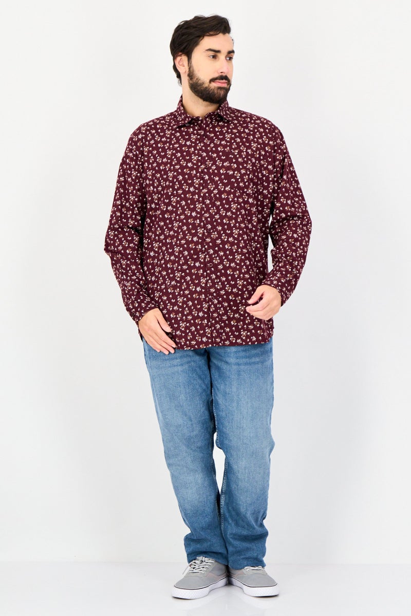 Kenneth Cole Men Slim Fit Floral Print Long Sleeves Casual Shirt, Multicolor  - Image 4