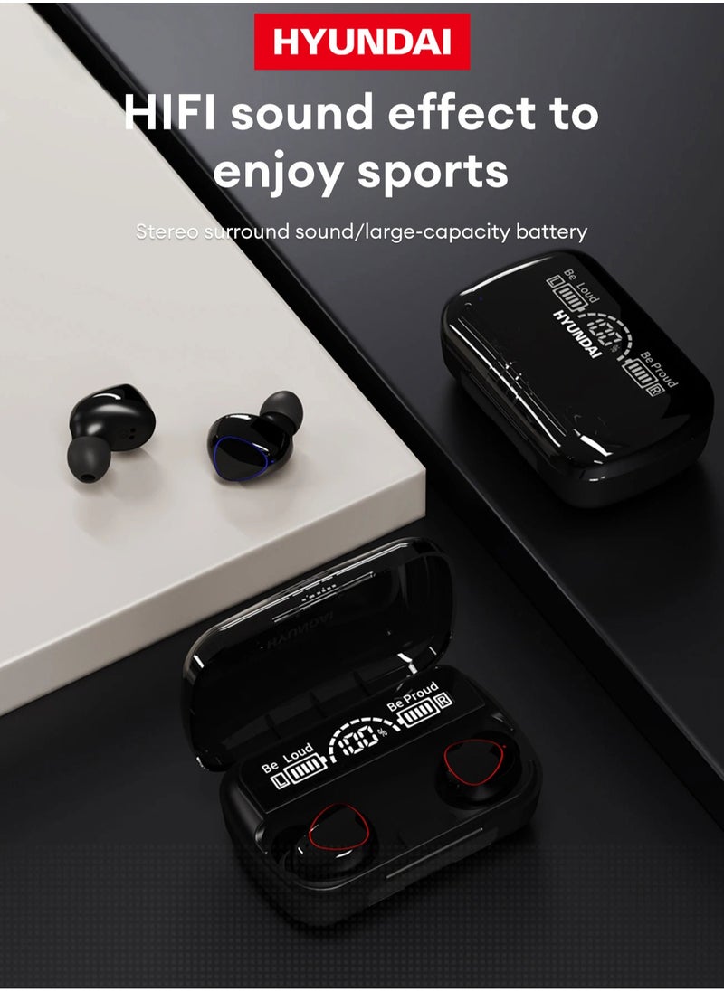 HYUNDAI - Hyundai HY-T18 Wireless Bluetooth Headphones-Black - Image 1