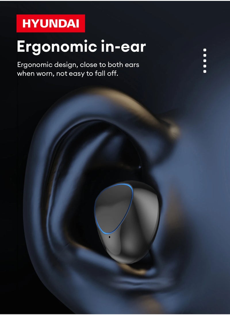 HYUNDAI - Hyundai HY-T18 Wireless Bluetooth Headphones-Black - Image 1