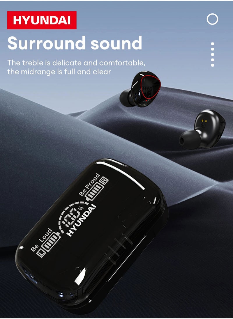 HYUNDAI - Hyundai HY-T18 Wireless Bluetooth Headphones-Black - Image 1