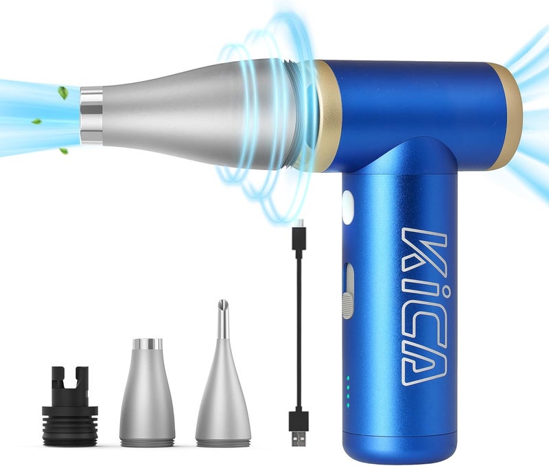 KiCA Electric Air Duster - Jet Fan 2S Rechargeable Air Duster with 117000RPM Brushless Motor and 56 MPH Wind Speed - Image 1