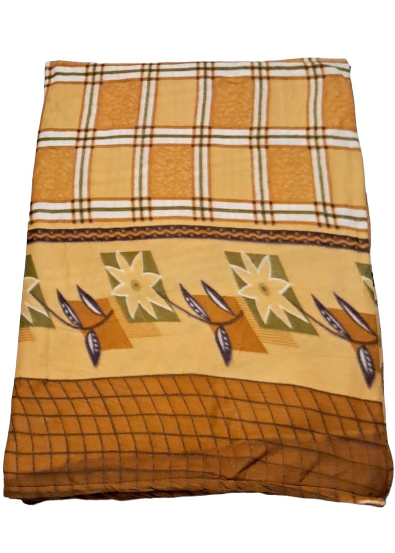 MAMRAJ MAMTRAJ Single Bed ||Fleece|| Quilt Cover/Duvet Cover/Rajai Cover/Blanket Cover for Winters (60×90 Inches) (DC-Mustard) - Image 3