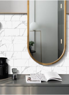 Generic Decorative 3D Wall Panels Wall Panels 16PCS 20.32*10.16cm 3D Wall Sticker Self-Adhesive Wall Panels Waterproof PE Foam Wallpaper Brick Wallpaper for Kichen Wall Decor  - Image 5