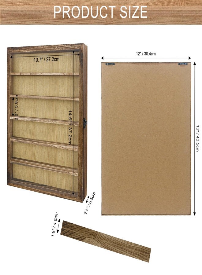 FramePro Shadow Box Frame Display Case 12x16 with Removable Shelves, Deep Memory Box Trinket Knick Knack Shelf Cabinet for Collector, Keepsake Coins Military Medals Wedding Flowers Real Wood - Image 4