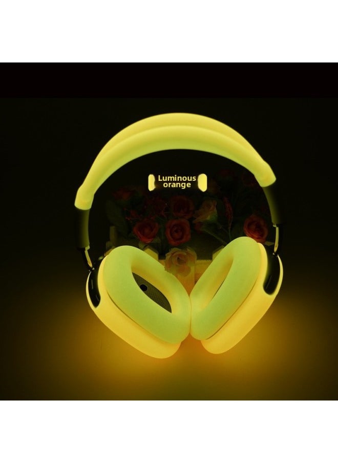 Generic - Suitable For Silicone Transparent Shell Apple AirPods Max Headset Shell Anti-collision Three-piece Set-Color:Luminous Orange Four-piece Set-Model:Airpodsmax Protective Sleeve - Image 1