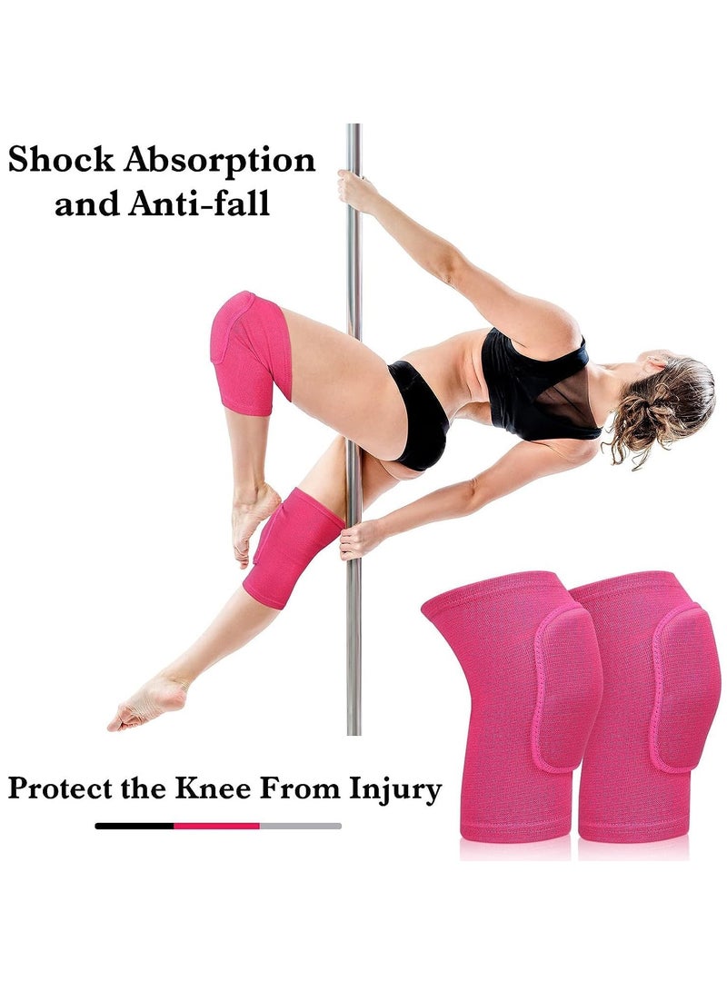 SOLARAE Knee Pad for Dance Volleyball, Knee Pads for Women Girls Dancers Yoga Floor Dance Non-slip Elastic Padded Knee Brace Support with Sponge Knee Protector Guards 3 Pairs, S - Image 4