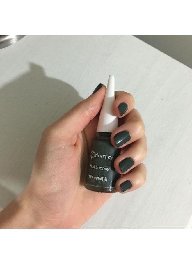 flormar Shiny Nail Enamel 453 Khaki Green - Image 2