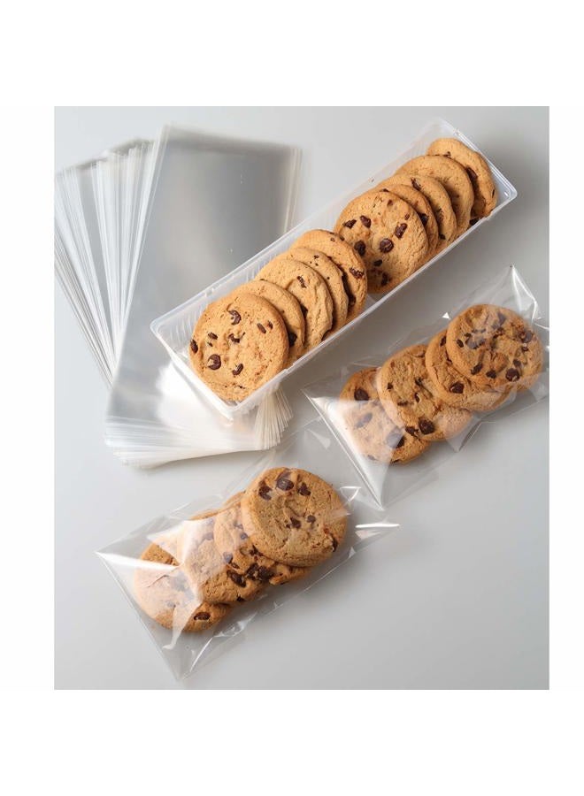 Morepack Cellophane Treat Bags,5x11 Inches 200 Pcs Clear Cellophane Bags with Twist Ties - Image 5