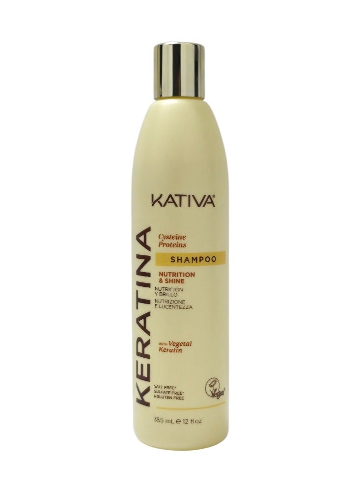 Kativa Shampoo Nutrition & Shine With Vegetal Keratin 355ml - Image 1
