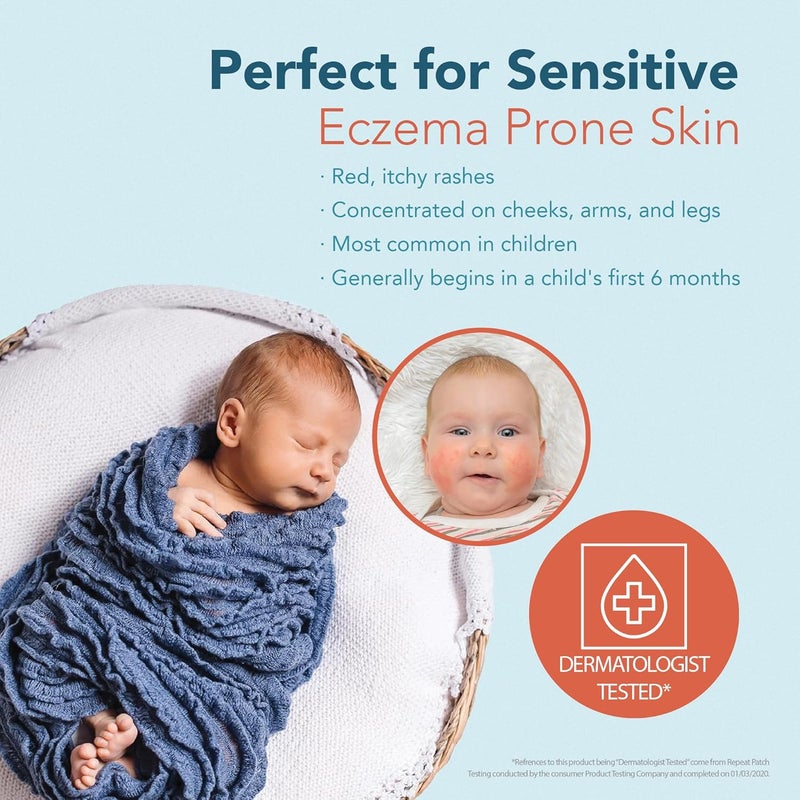 Happy Cappy كريم هابي كابي المرطب  كريم للأطفال للبشرة المعرضة للإكزيما  لوشن للبشرة الجافة للأطفال والرضع  تم تطويره من قبل طبيب أطفال  خالي من البارابين  لطيف  خالي من الكبريتات  12 أونصة سائلة - Image 5