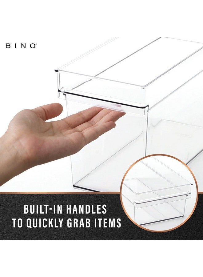 BINO | Plastic Storage Bins, Medium | THE HANDLER COLLECTION | Multipurpose Organizer Bins | Kitchen Pantry Organizers and Storage | Clear Containers for Organizing Home | Freezer Organizer - Image 4