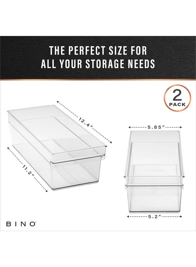 BINO | Plastic Storage Bins, Medium | THE HANDLER COLLECTION | Multipurpose Organizer Bins | Kitchen Pantry Organizers and Storage | Clear Containers for Organizing Home | Freezer Organizer - Image 3