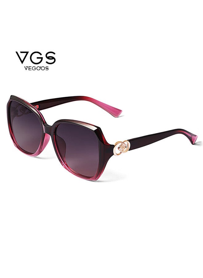 Vegoos Polarized Sungl For Women, Elegant Large Frame Face-slimming Sungl For Drivers, Uv Protection Gl 6268 - Image 2