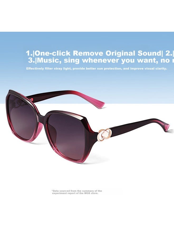 Vegoos Polarized Sungl For Women, Elegant Large Frame Face-slimming Sungl For Drivers, Uv Protection Gl 6268 - Image 1