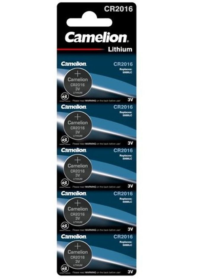 Camelion 5-Pieces Camelion CR2016 Lithium 3V Batteries