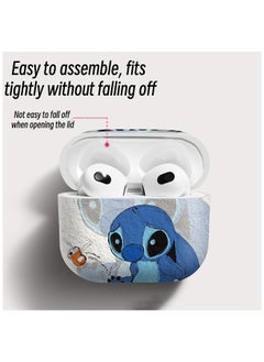 NIBEMINENT Protective Shockproof Soft Case Cover Music Buckle Protective Headset Case  Bluetooth Headphone Case for Airpods 3rd Generation Shockproof Soft Case White/Blue  - Image 4