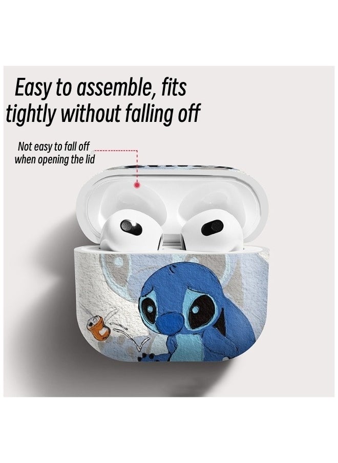 NIBEMINENT - Protective Shockproof Soft Case Cover Music Buckle Protective Headset Case  Bluetooth Headphone Case for Airpods 3rd Generation Shockproof Soft Case White/Blue - Image 1