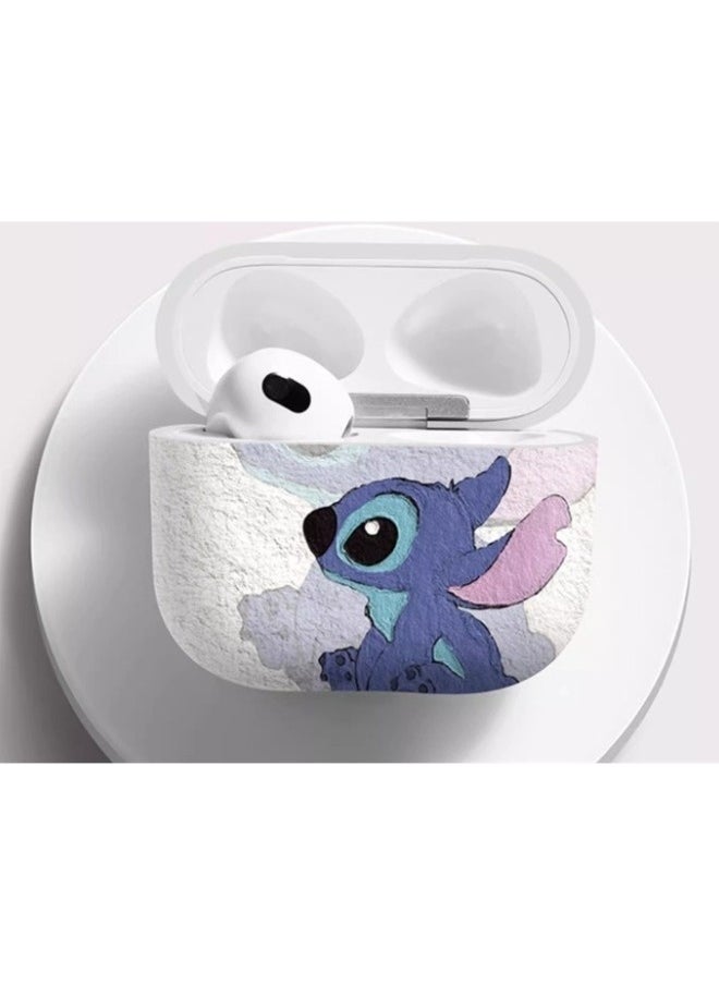 NIBEMINENT - Protective Shockproof Soft Case Cover Music Buckle Protective Headset Case  Bluetooth Headphone Case for Airpods 3rd Generation Shockproof Soft Case White/Blue - Image 1