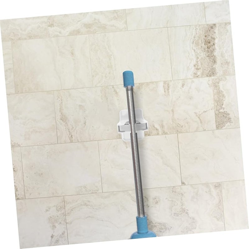 4 قطع من خطاف التخزين الثقيل للجدران لتعليق المكانس والمساحات للمطبخ والحمام - Image 4