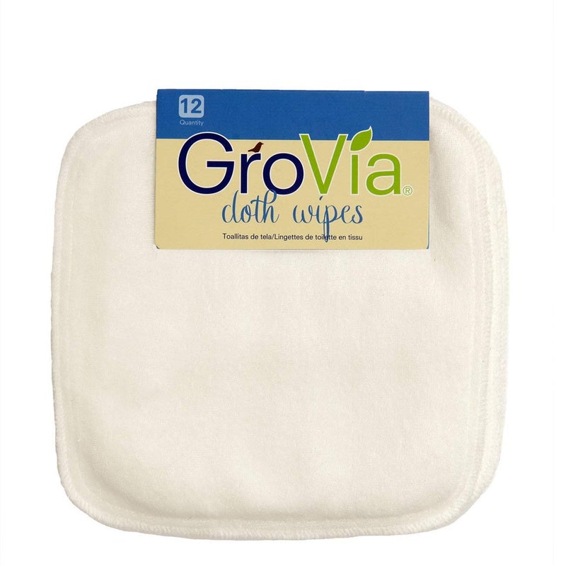 GroVia Cloth Wipes - White - Image 1