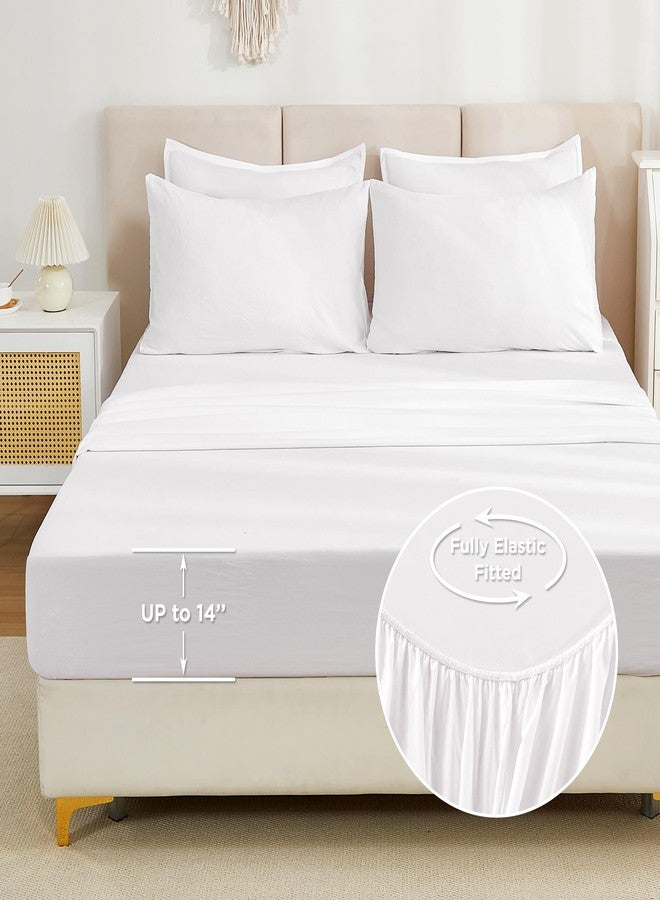 Litanika Twin/Twin XL Size Comforter Set White - 5 Piece Bed in a Bag, Lightweight Bed Set with Comforter, Sheets, Pillowcase & Sham - Image 5