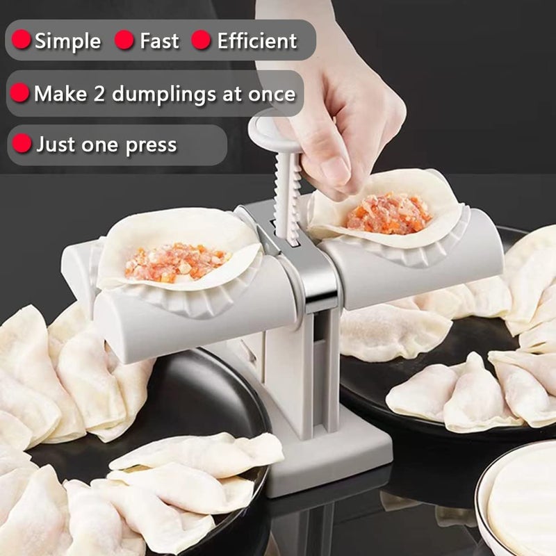 VALENZA Automatic Dumpling MakerHousehold Double Head Dumpling Press MoldQuickly Dumpling Maker Machine forKitchen  - Image 5