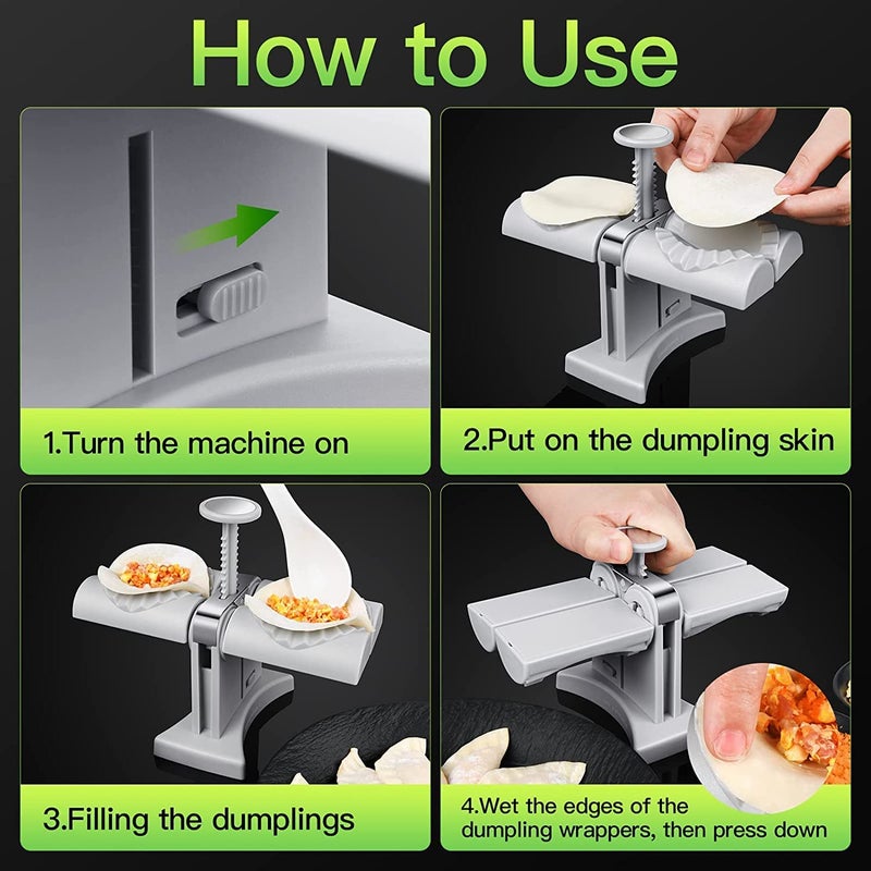 VALENZA Automatic Dumpling MakerHousehold Double Head Dumpling Press MoldQuickly Dumpling Maker Machine forKitchen  - Image 4