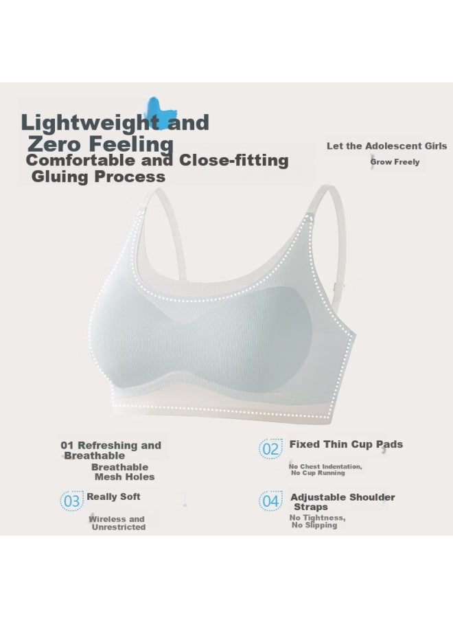 Liberal Free Series Teenage Girl Bra Underwear For Junior And Senior High School Students, Seamless, Antibacterial, Breathable, Thin Style, Adjustable, For Adolescents In Development Period - Image 5