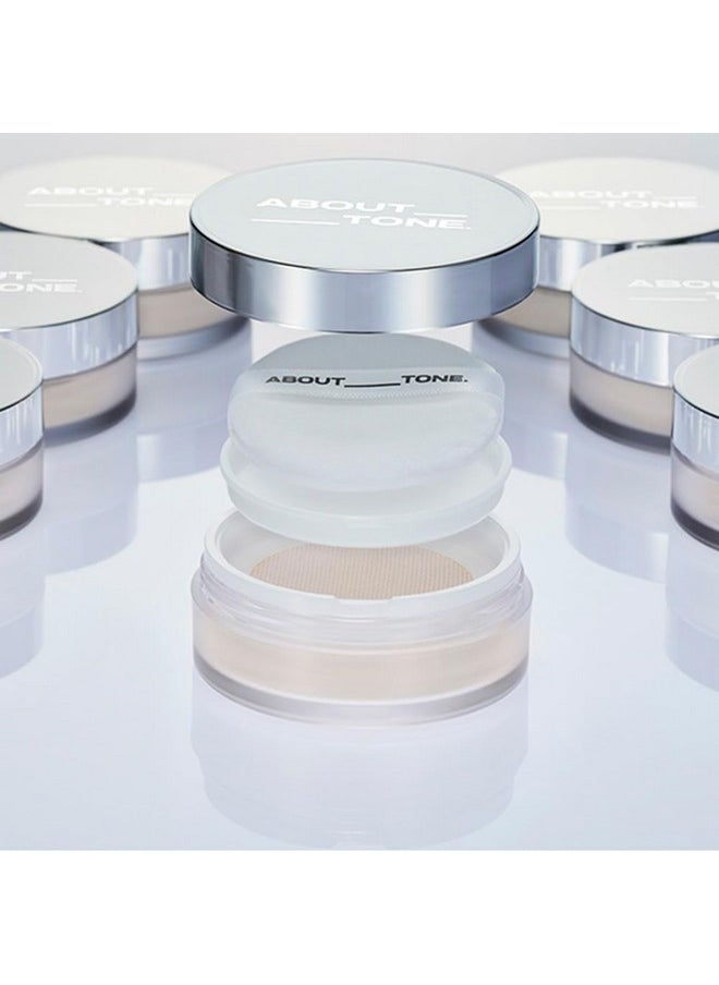 About Tone - ABOUT TONE The Blur Finish Powder/Sheer Blurring Loose Powder, Lightweight Setting Powder with Long-Wear, Translucent Mineral Finishing Powder, Natural Skin Tone for Daily Makeup, Vegan, 10g/0.35oz. - Image 1