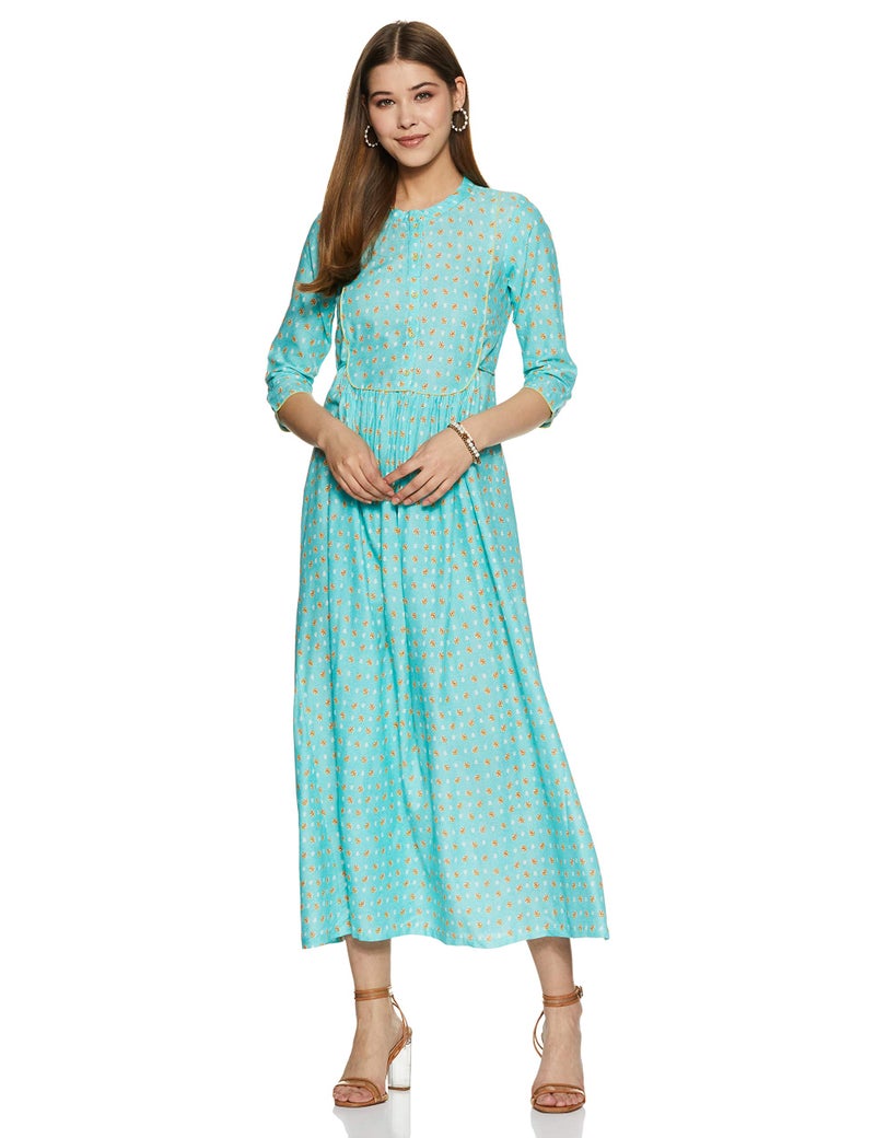 Aurelia W for Woman Rayon a-line Dress (20FEA11264-501313_Green_Small) - Image 5