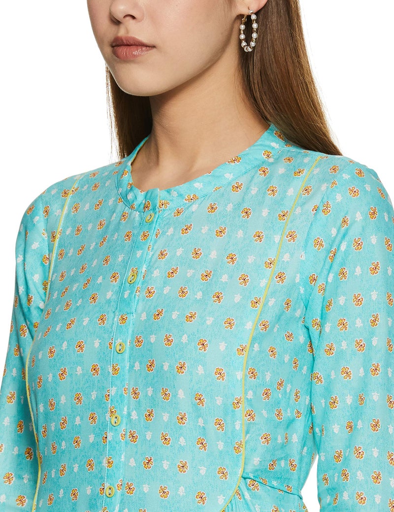 Aurelia W for Woman Rayon a-line Dress (20FEA11264-501313_Green_Small) - Image 3