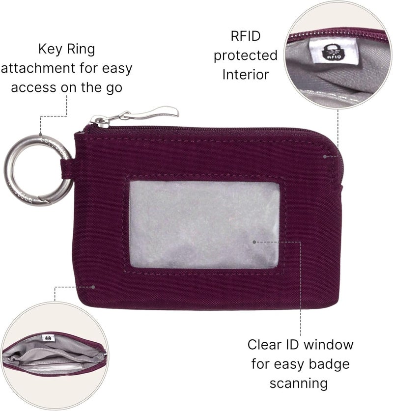 Baggallini RFID Card Case - Lightweight 5"x3.5" Wallet with Keyring - Image 3