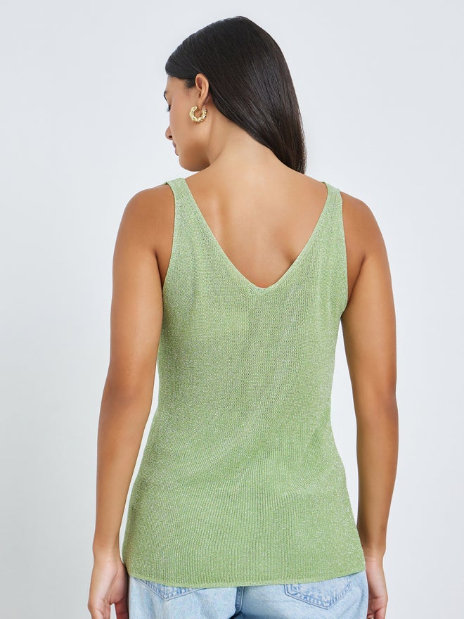 Styli Green Sleeveless Knit Top - Image 5