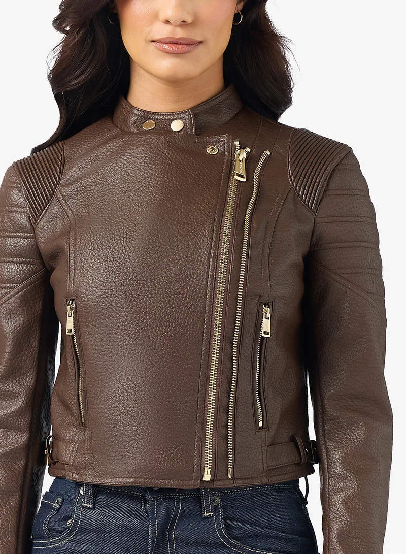 GUESS Jeannine Pu Stitched Jacket