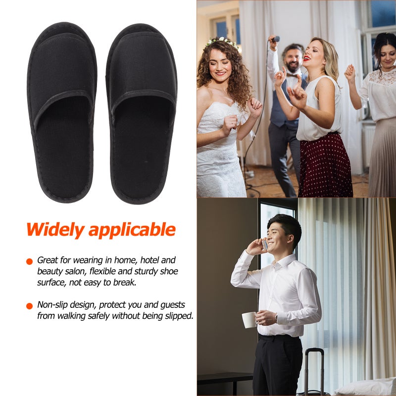 1 Set Folding Cotton Slippers Lightweight Slippers Hotel Indoor Slippers - Image 1