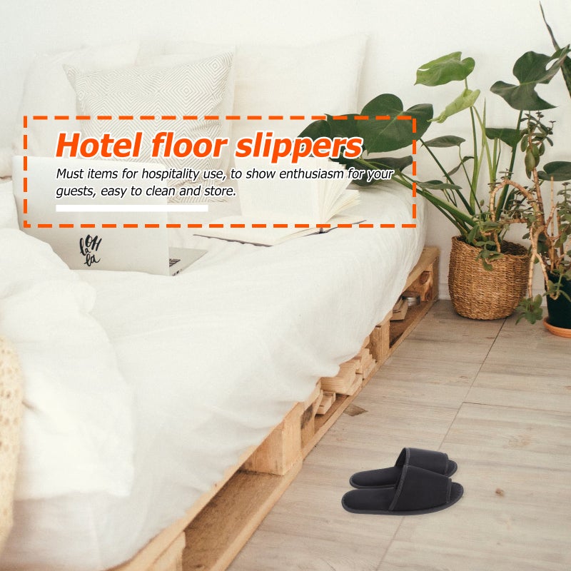 1 Set Folding Cotton Slippers Lightweight Slippers Hotel Indoor Slippers - Image 4