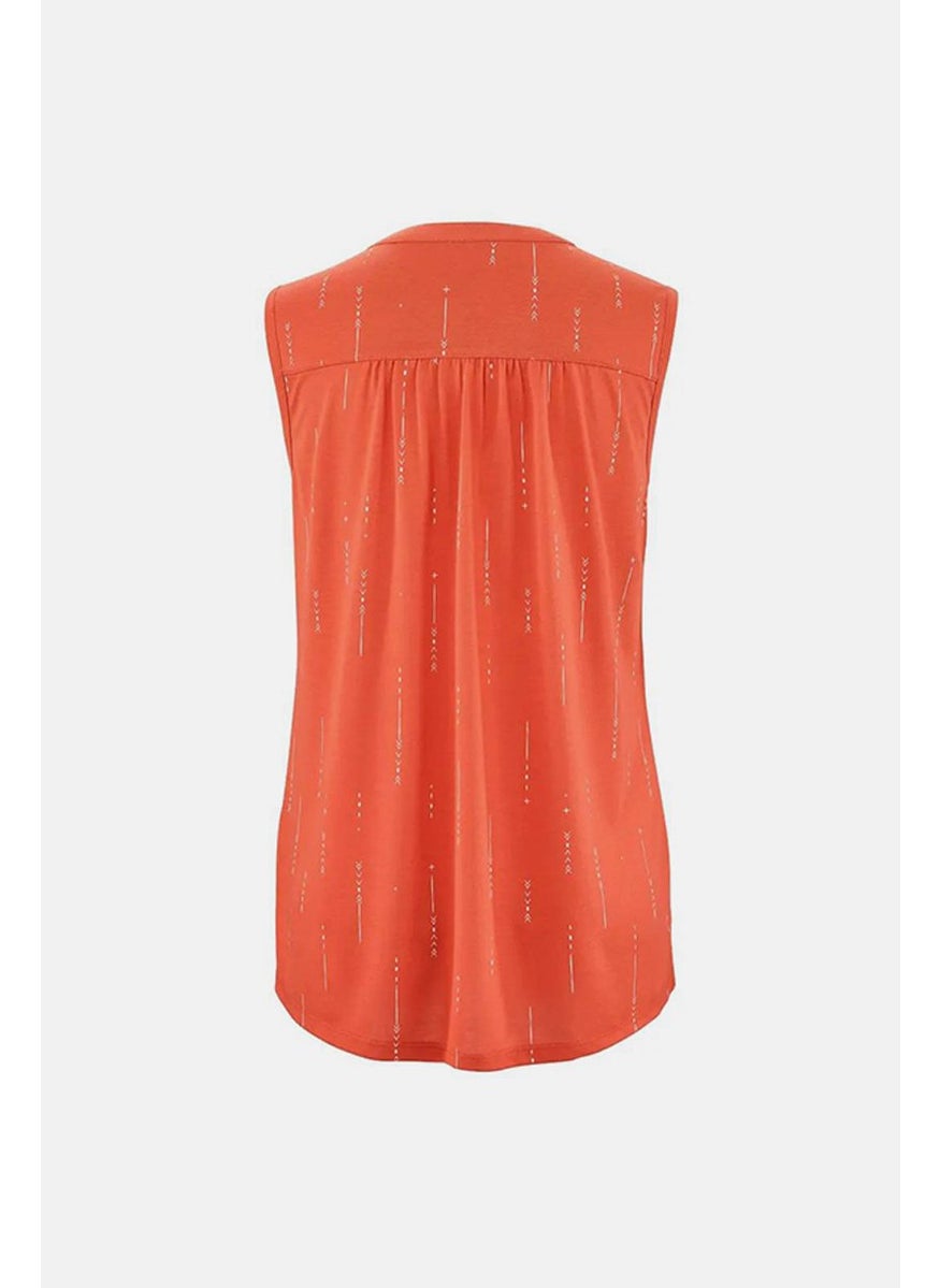 Tchibo Women Sportswear Fit Sleeveless Performance Tee, Orange  - Image 3