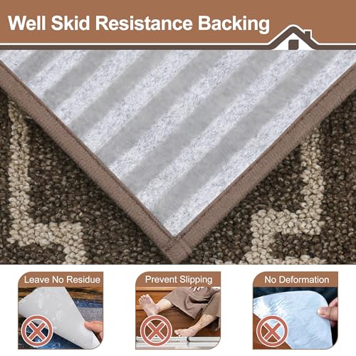 BEQHAUSE Stair Treads for Wooden Steps Non Slip Washable 15Pack Carpet Stair Treads with Reusable Residue Free Backing Soft Polyester Stair Rugs Indoor for Kids Elders and Dogs 9”x28”,Brown - Image 2